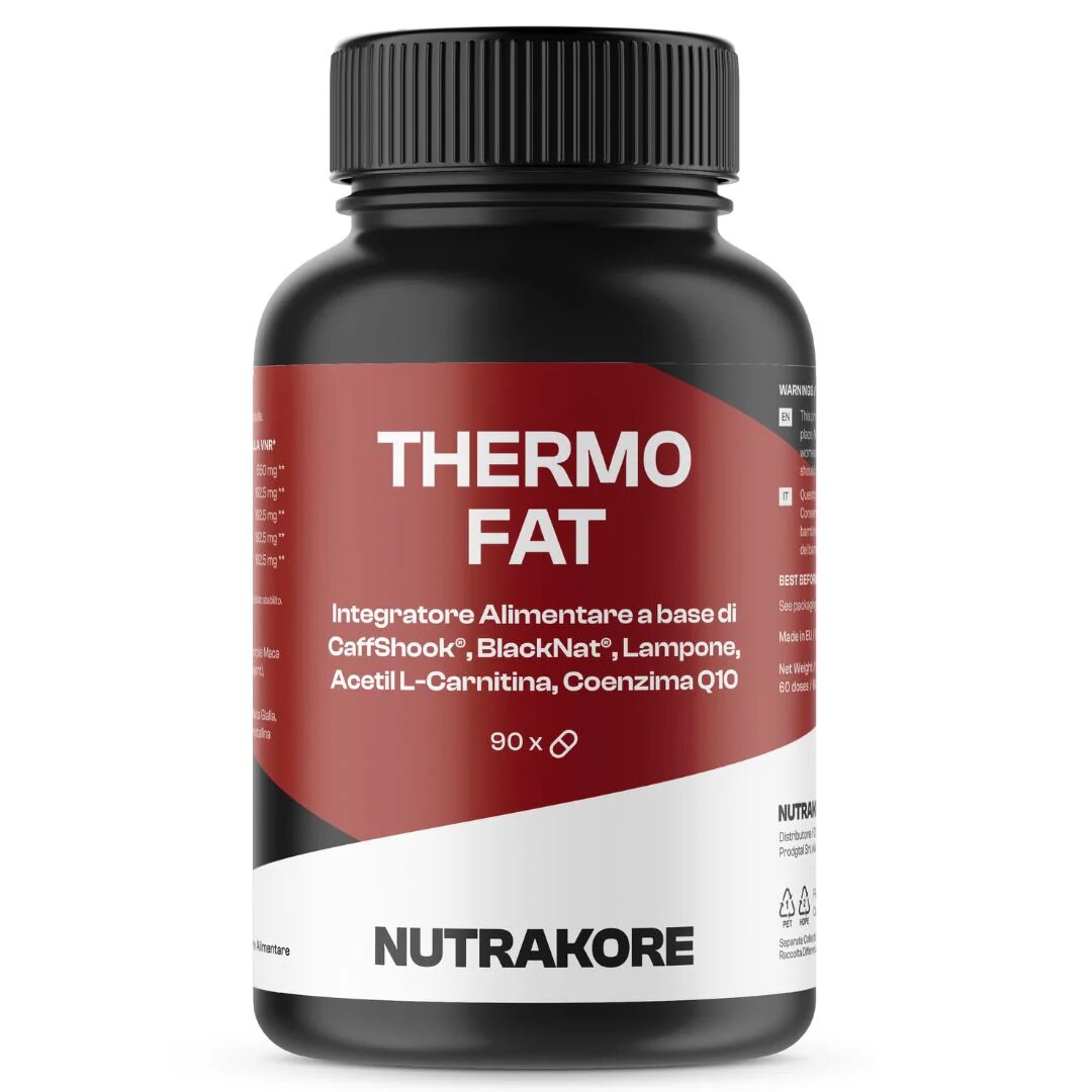 Nutrakore Thermofat Brucia grassi Con tecnologia CaffShock e BlackNat 90 Compresse