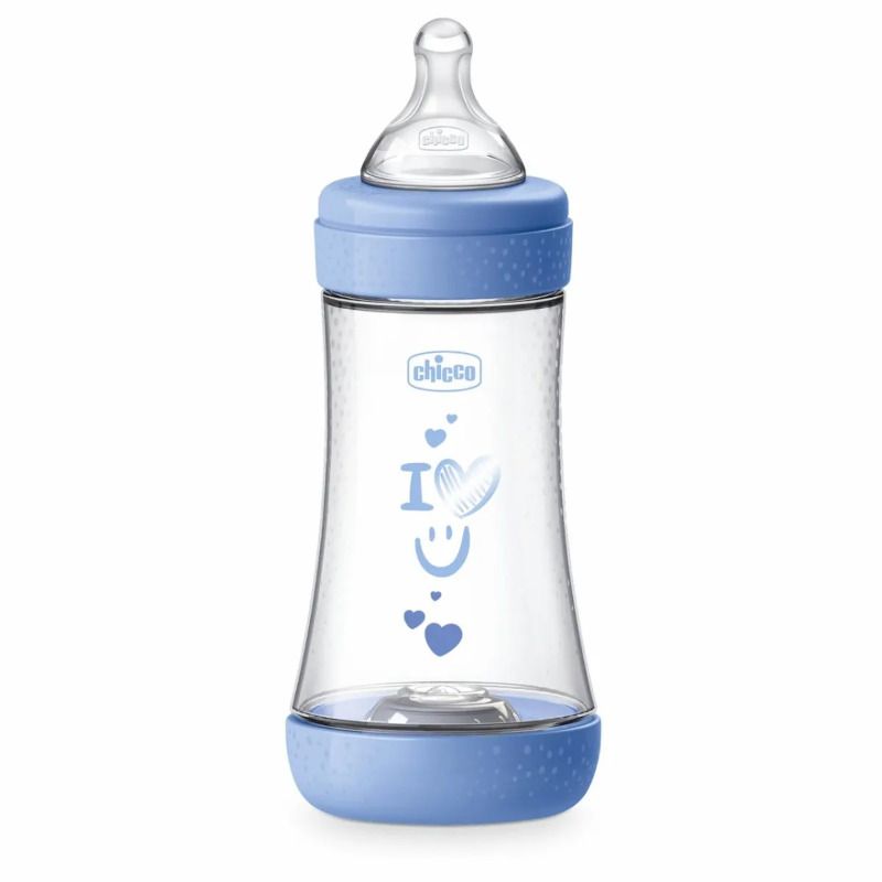 Image of Chicco Biberon Neonato Perfect 5 Biberon Azzurro Flusso Medio 240 ml 2Mesi+