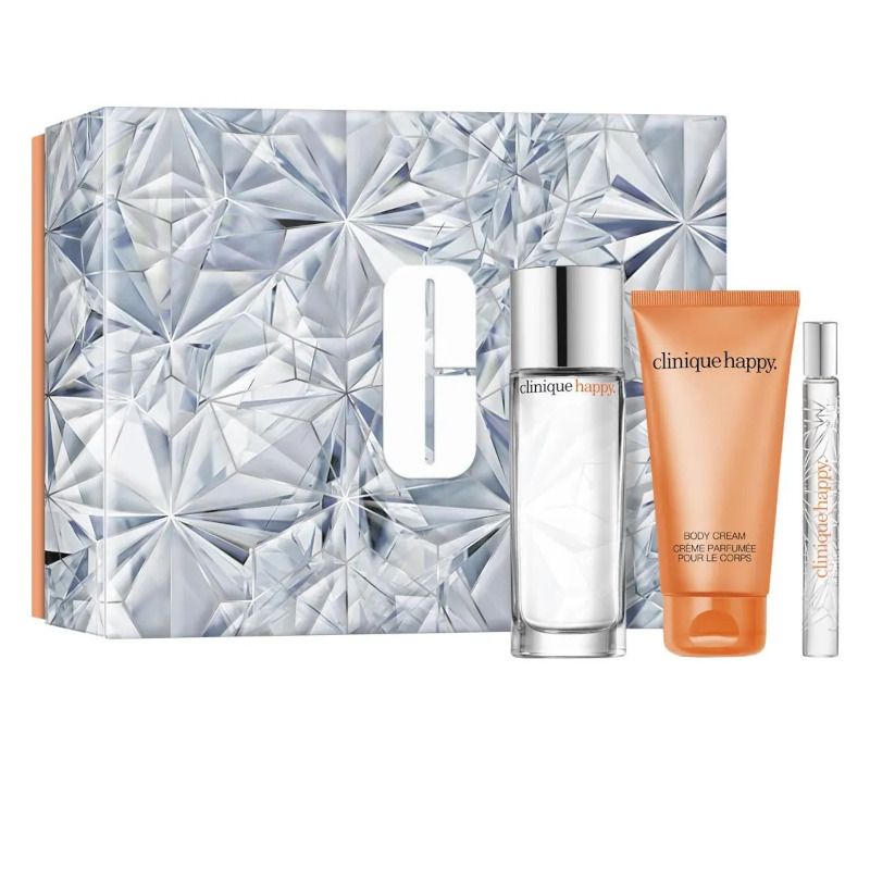 Image of Clinique Cofanetto Happy Profumo 50ml + Crema Corpo 75ml + Profumo Minisize 10ml