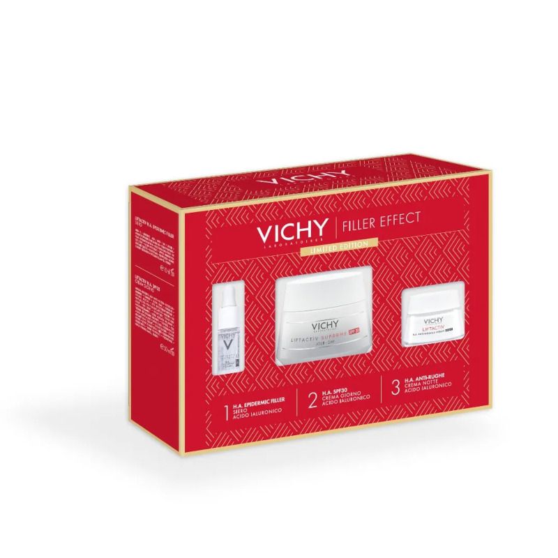 Image of Vichy Cofanetto Filler Effect Liftactiv H.A. Epidermic Filler Siero 10ml+Crema Giorno 50ml+Crema Not