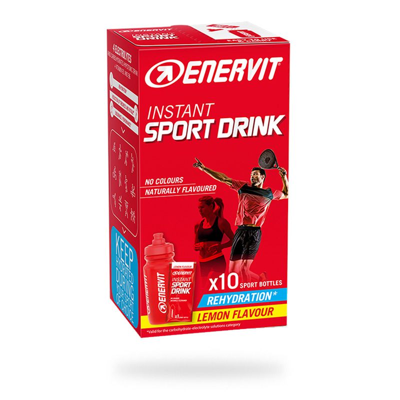 Image of Enervit Instant Sport Drink integratore alimentare gusto limone 10 buste