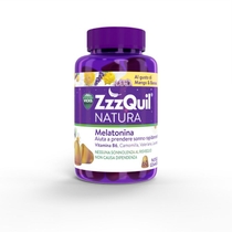 ZzzQuil Natura Melatonina Integratore per Dormire, Mango e Banana 60 Pastiglie Gommose-1