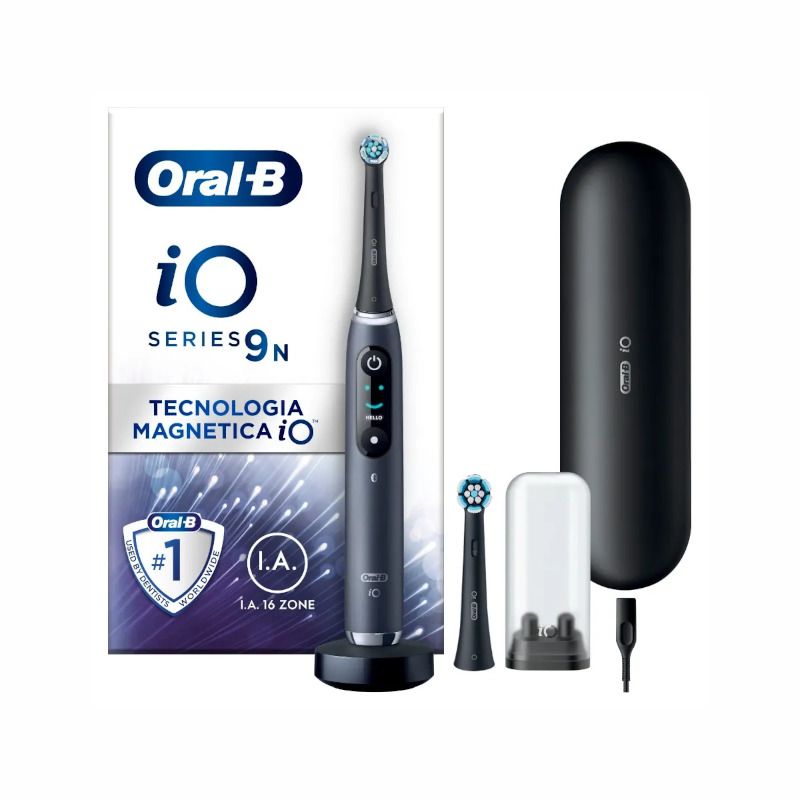 Oral-b Io 9 Spazzolino Elettrico Ricaricabile Colore Nero + 2 Testine Di Ricambio Oral-b Io 9 Spazzolino Elettrico Ricaricabile Colore Nero + 2 Testine Di Ricambio