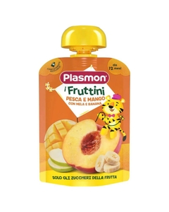 Plasmon I Fruttini Pesca/Mango Con Mela E Banana 130g 12 Mesi+