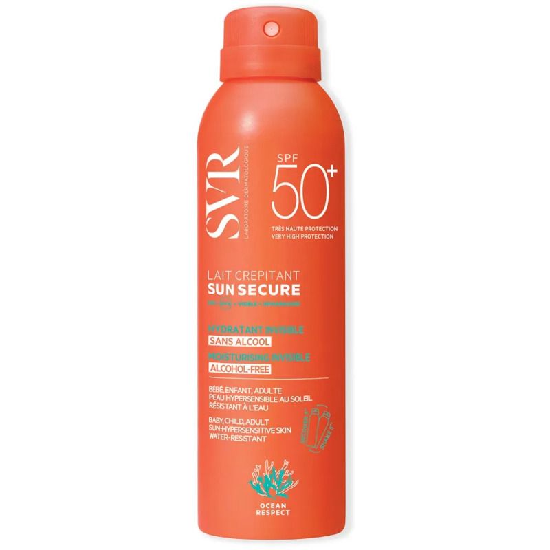 SVR Sun Secure Lait Crépitant Latte Solare Idratante Corpo SPF50+ 200ml