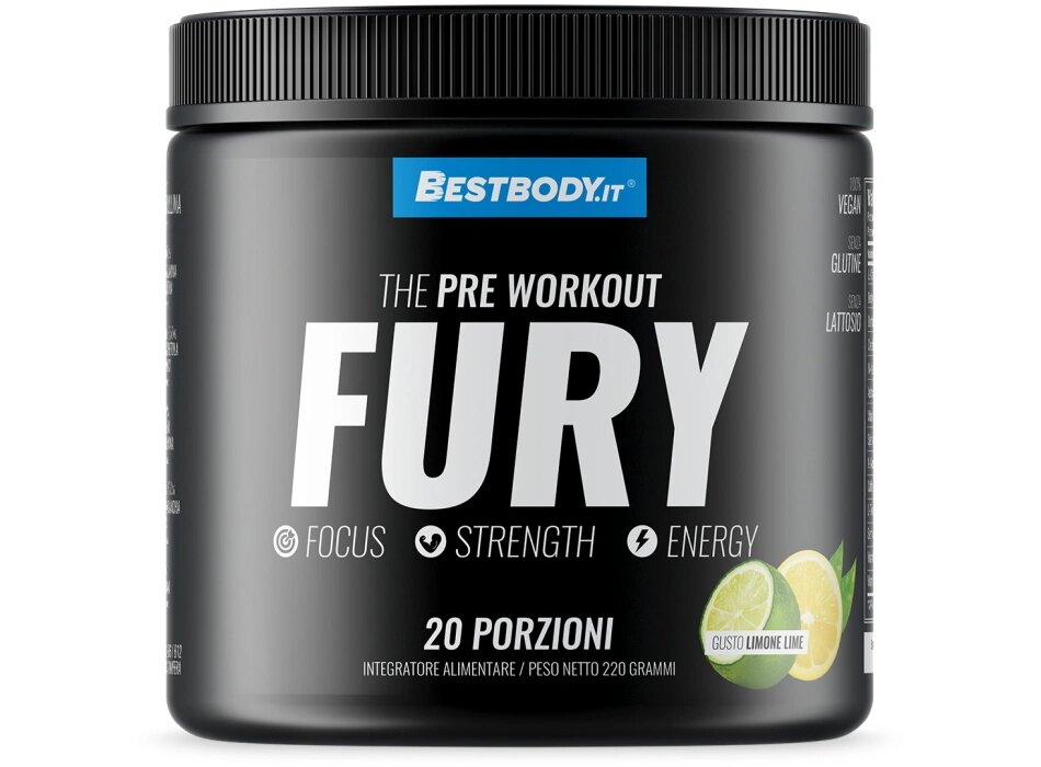 Bestbody Fury Original Pre Workout Formula Original 220g Gusto Limone