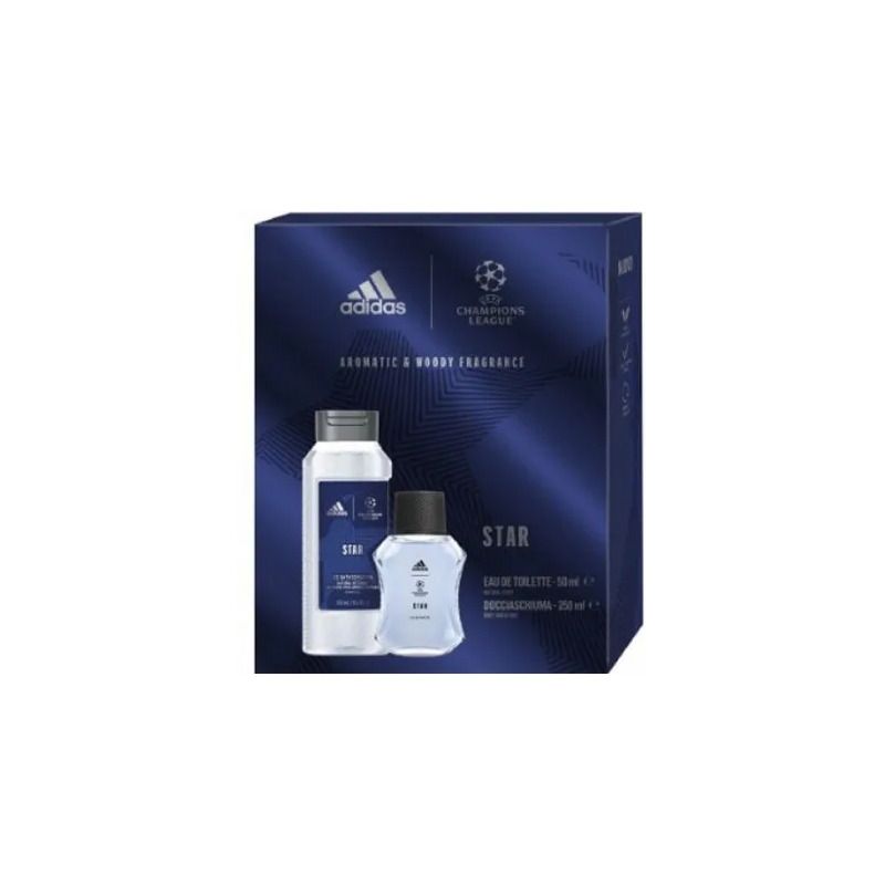 Adidas Cofanetto Uefa Star Edition Docciaschiuma 250ml + Edt 50ml