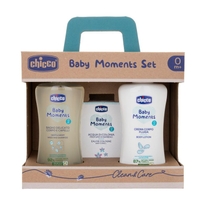 Chicco Baby Moments Set Pelli Delicate Bagno Corpo/Capelli 200ml + Crema Corpo 200ml + Acqua Di Colo