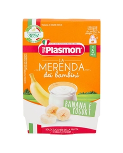Plasmon La Merenda Dei Bambini Banana Yogurt 2x120g-1