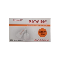 Biofine Linea D Gauge 31 Ago Per Penna Da Insulina 8mm 100 Pezzi