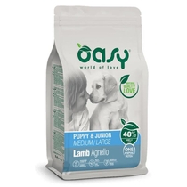 Oasy Dry Monoproteico Crocchette All'Agnello Per Cuccioli Taglia Media/Grande Sacco 12kg-1