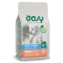 Oasy Dry Monoproteico Crocchette Al Salmone Per Cuccioli Taglia Media/Grande Sacco 12kg-1
