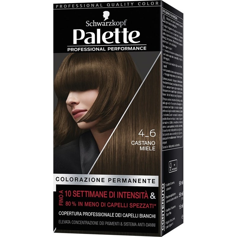 Image of Schwarzkopf Palette Professional Performance Colorazione Permanente 4-6 Castano Miele 170g