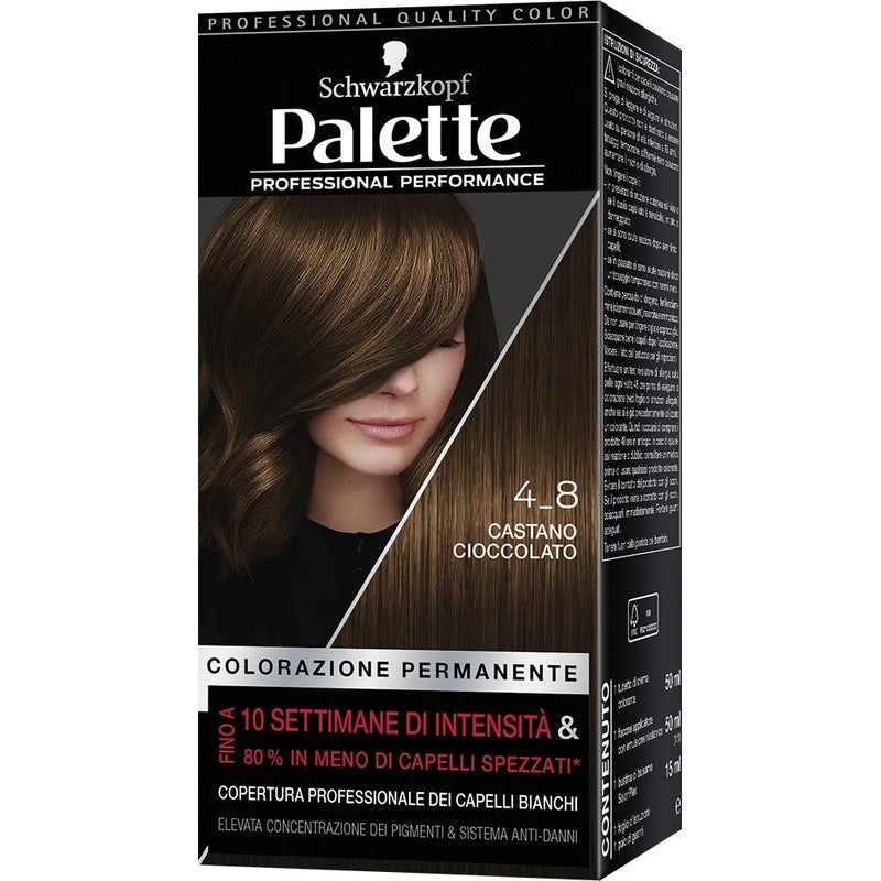 Image of Schwarzkopf Palette Professional Performance Colorazione Permanente 4-8 Castano Cioccolato 170g