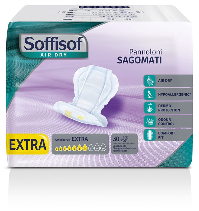 Image of Soffisof Air Dry Pannolone Sagomato Extra 30 Pezzi
