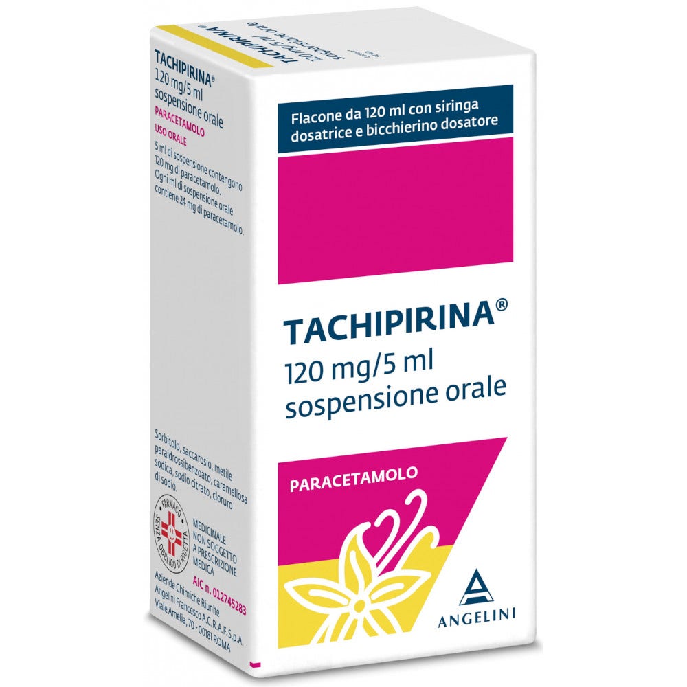 Tachipirina Sciroppo 120mg/5ml Sospensione Orale Gusto Vaniglia E Caramello 120ml