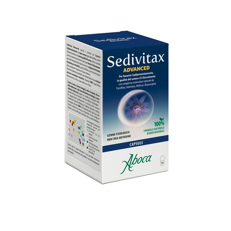Aboca Sedivitax Advanced per il rilassamento e la qualità del sonno 30 capsule