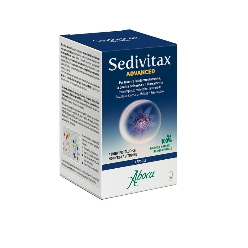 Aboca Sedivitax Advanced per il rilassamento e la qualità del sonno 70 capsule