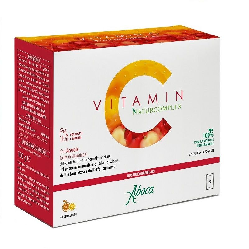 Aboca Vitamin C NaturComplex integratore utile per il sistema immunitario 20 bustine