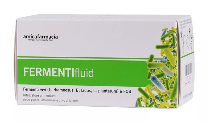 Amicafarmacia Fermentifluid utile per l'equilibrio della flora batterica intestinale 10 flaconcini