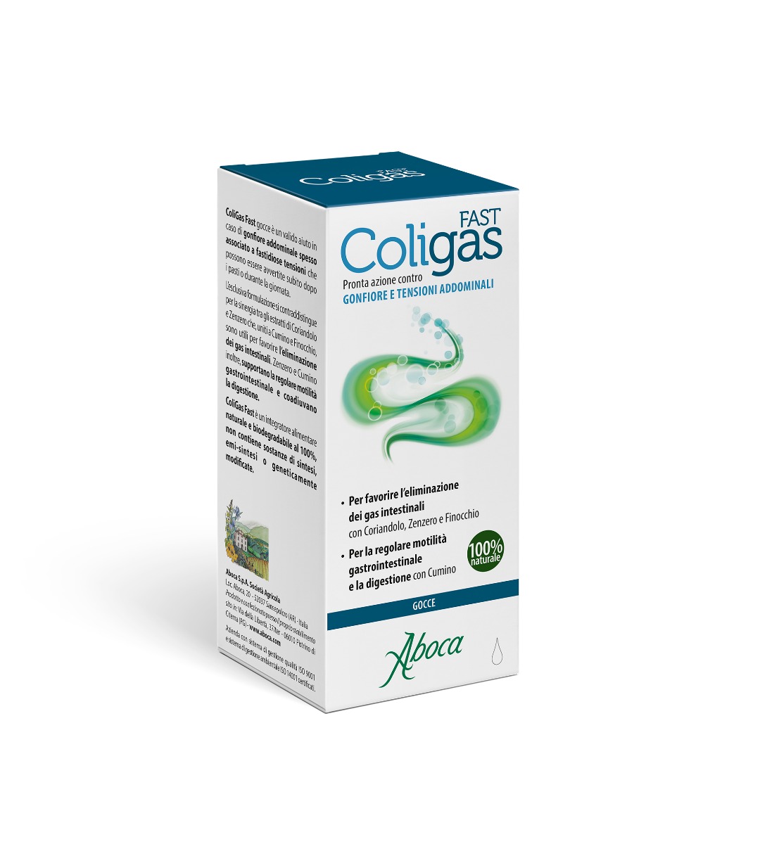 Aboca Coligas Fast contro gonfiore e tensione addominale gocce 75ml