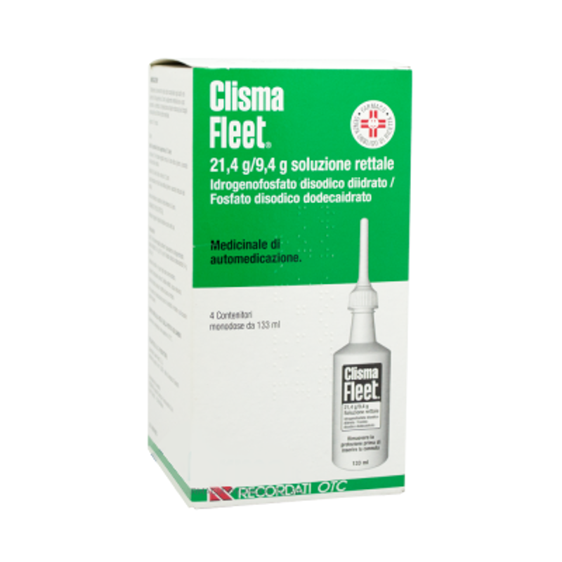 Clisma Fleet Pronto uso 21,4g/9,4g soluzione rettale 4 contenitori monodose da 133ml
