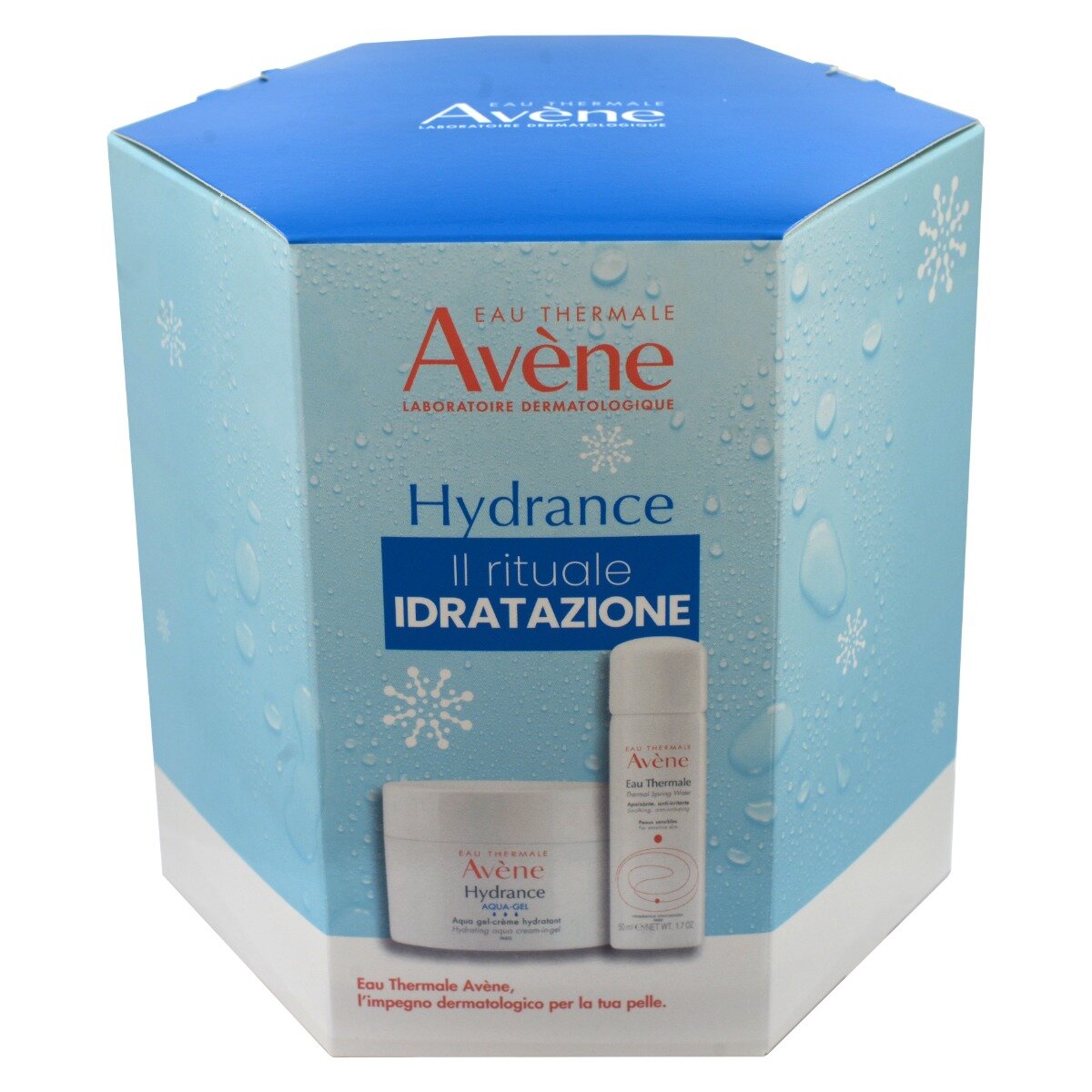 Image of Avène Cofanetto Natale HYDRANCE rituale idratazione viso hydrance aqua-gel 50ml + acqua termale spra