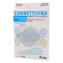 Connettivina Cerotto Hitech Medicazione Adesiva Con Acido Ialuronico 4 Cerotti Assortiti-1