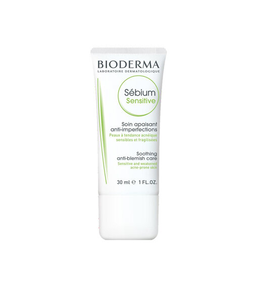 Bioderma Sébium Sensitive trattamento lenitivo pelle tendenza acneica con imperfezioni arrossate 30m