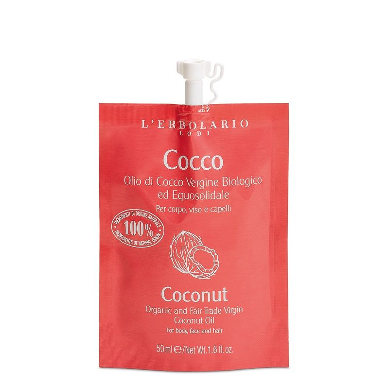 L'Erbolario Olio di Cocco Vergine Biologico ed Equosolidale per corpo viso e capelli 50ml-1
