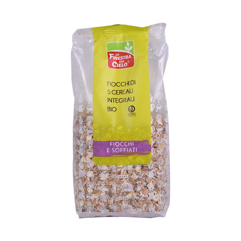 La Finestra sul Cielo Fiocchi di 5 Cereali Integrali Bio 500g-1