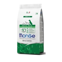 Monge Ricco Di Pollo Cibo Secco Per Cani Cuccioli Taglia Grande Sacco 12 Kg-1