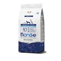 Monge Ricco Di Pollo Cibo Secco Per Cani Cuccioli Taglia Media Sacco 12 Kg-1