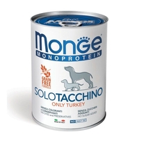 Monge Monoprotein Solo Tacchino Cibo Umido Per Cani Adulti 400g-1