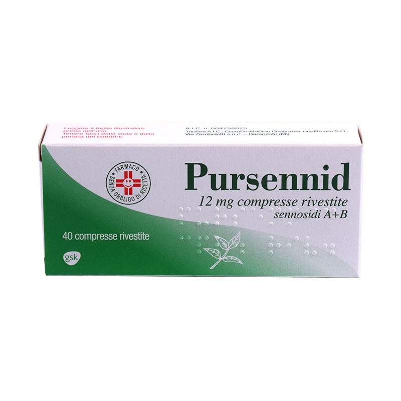 Pursennid Lassativo Stimolante Intestino Stitichezza Occasionale 40 Compresse