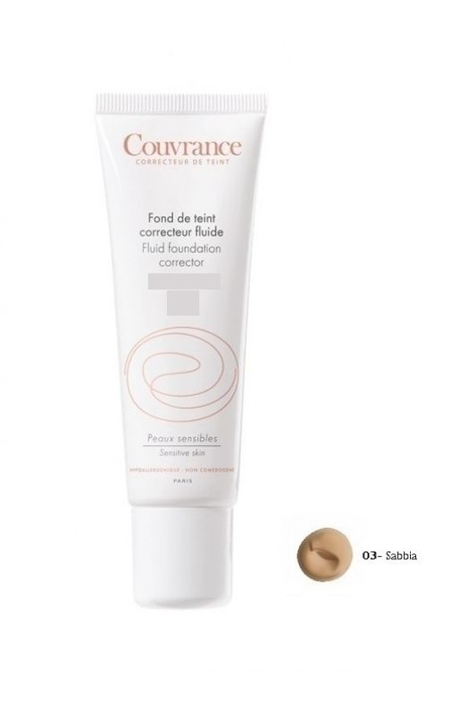 Avene Couvrance Fondotinta Correttore Fluido 3.0 Sabbia pelli sensibili SPF20 30ml