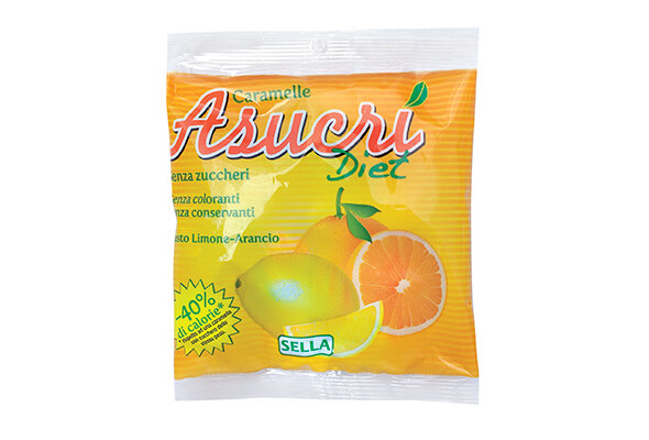 Image of Asucri Diet Caramelle Senza zucchero gusto arancia e limone 40g