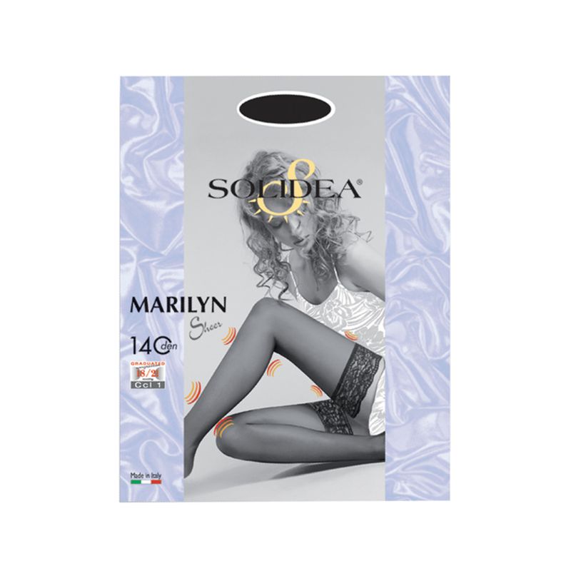 Image of Solidea Marilyn Calze Autoreggenti 140 denari colore Fumo Taglia ML 1 paio