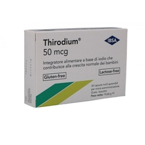 Thirodium 50mcg integratore alimentare 30 capsule molli spremibili gusto biscotto